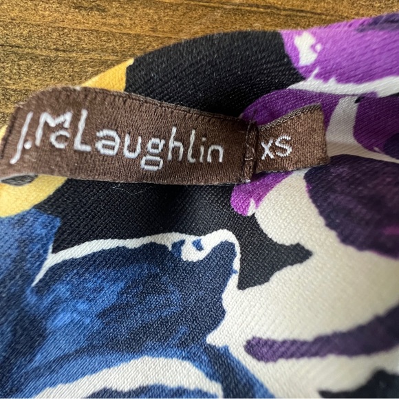 J McLaughlin Catalina Cloth Floral Print Elbow Sleeve Dress w/Pockets - Picture 2 of 5